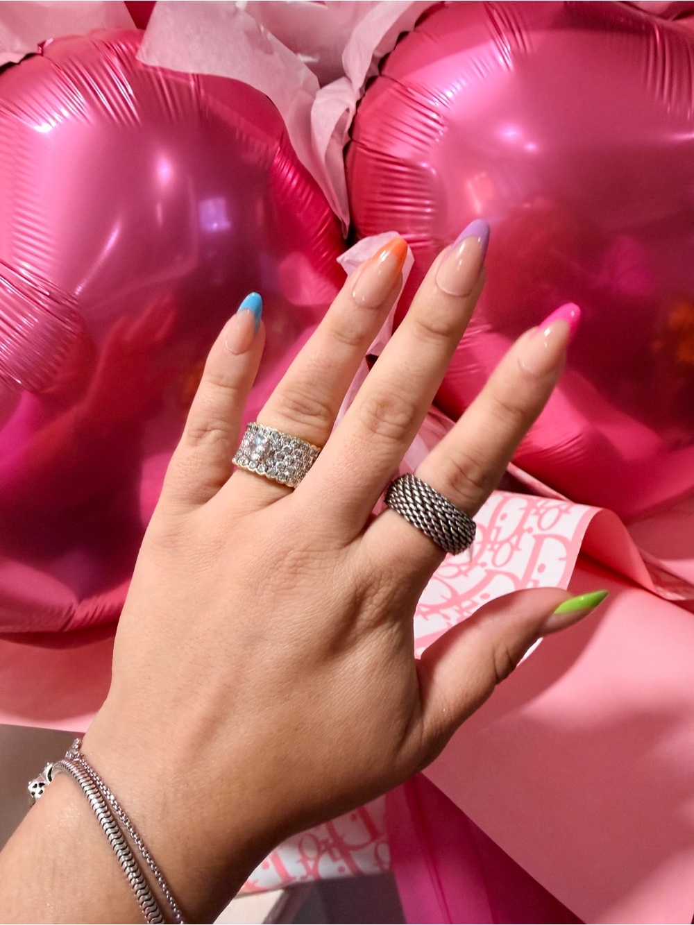 Tiffany & Co. Silver 925 mesh Statement Ring